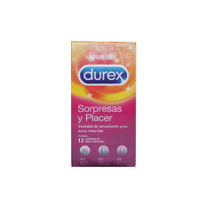 Durex Condones Sorpresas Y Placer X12