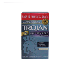Trojan Muy Sensible Estuche Oferta X 10 + 2 Condones