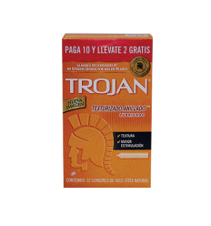 Trojan Texturizado Estuche Oferta X 10 + 2 Condones