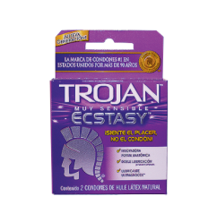 Trojan Muy Sensible Ecstasy Estuche X 2 Condones