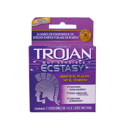 Trojan Muy Sensible Ecstasy Estuche X 2 Condones