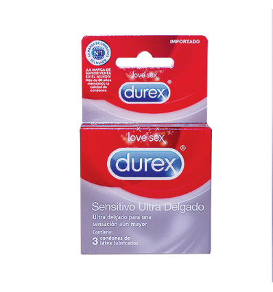Durex Condones Sensitivo Ultra Delgado X3